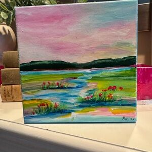 Original painting. Colorful Landscape Canvas Art